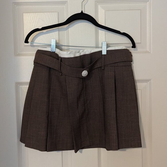 Eirwen Pleated Mini Skirt by ASTR in brown tan - Picture 5 of 5